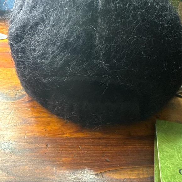 Gucci Black Mohair Baseball Hat NWT - Picture 2 of 7